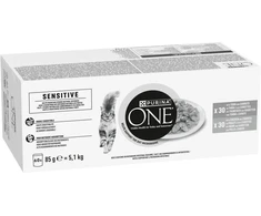 Purina Nestle ONE Sensitive Cat GiGMVChkn&amp;Crt 60x85g