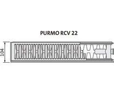 GRZ.PURMO RAMO RCV22 600X600 Baltas