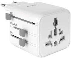 Puro universalus kelioninis adapteris – baltas