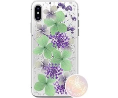 PURO Glam Hippie Chic dangtelis – dėklas, skirtas iPhone XR (tikrieji žali gėlių žiedlapiai)
