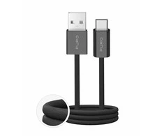 Puro Fabrik 2.0 10W USB-A - USB-C Braided Kabelis 1.5m - juodos spalvos