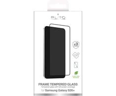 Puro Grūdinto stiklo rėmelis, skirtas „Samsung Galaxy S26 Plus“ – su juodu rėmeliu