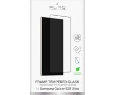 Apsauginis stiklas Puro Frame Apsauginis stiklas su juodu rėmeliu Samsung Galaxy S25 Ultra