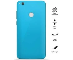 PURO 0.3 Nude – dėklas „Huawei P8 Lite“ (2017 m.) / „Honor 8 Lite“ („Fluo Mėlyna“)