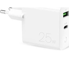 Puro Elektrik Apple Mini greito krovimo kelioninis kroviklis PURO USB-A - USB-C, su duomenų perdavimu, 25w, baltas / FCMTCUSBAC25WPDWHI