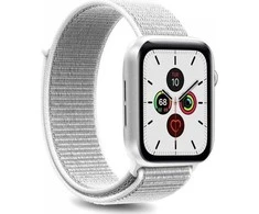 Išmaniojo laikrodžio Apple 1/2/3/4/5 nailoninis dirželis, Baltos spalvos, 44mm