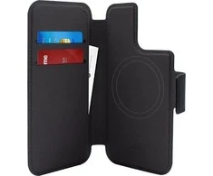 PURO Folio MagSafe dėklas – dėklas 2in1, skirtas iPhone 14 Pro / 13 Pro (juodas)