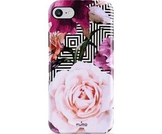PURO Glam Geo Flowers – dėklas, skirtas iPhone SE (2022/2020) / 8/7 / 6s (Rožinė Peonies)