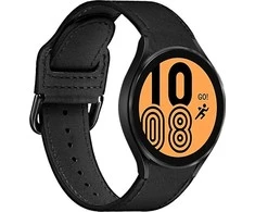 Išmaniojo laikrodžio Samsung Galaxy Watch 4/4 Classic odinis dirželis, Juodos spalvos