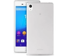 PURO Ultra Slim 0.3 Cover MFX – dėklo rinkinys + folija Xperia M4 AQUA ekranui (permatoma)