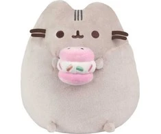Pusheen - pliušinis talismanas su ledų sumuštiniu 24 cm