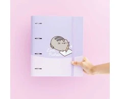Pusheen - A4 formato segtuvas iš „Moments“ kolekcijos (4 žiedai, gumytė)