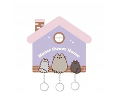 Pusheen magnetinė raktų kabykla su 3 pakabukais