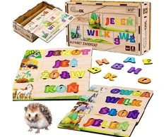 Puzzleok DėlionėOK Dėlionė Gyvūnų abėcėlė Dėlionė Mokymasis Rašymas Skaitymas Gyvūnai