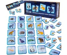 PuzzleOK Medinė dėlionė Laukiniai gyvūnai, jungiantys puses. Dėlionės rinkinys