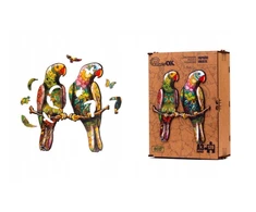 PuzzleOK Medinė dėlionė 120 vnt. - Papūgėlės