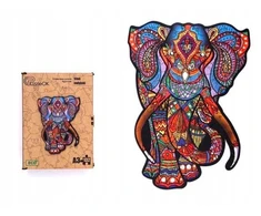 PuzzleOK Medinė dėlionė 132 vnt. - Indijos dramblys