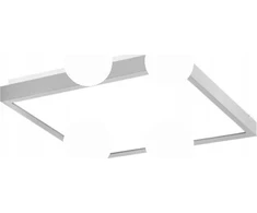 PXF Lighting LED lubų šviestuvas 23W FINESTRA Q 2850lm 4000K pilka OPAL IP20 407x407 PX0906424