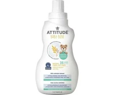 Plauti skystį Attitude Attitude, jautri oda Baby, Švelnus minkštinimo skystis vaikų audiniams plauti, 1L