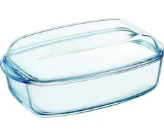 Pyrex „Essentials“ kepimo indas, 4,5 litro, 33 cm, skaidrus stiklas