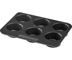 Pyrex forma do muffinów Magic 23,4 x 18,1 cm stal juoda 6 przegródek