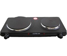 Laisvai pastatoma kaitlentė Electro-Line ELECTRO-LINE STOVE 102B juoda, 2 degikliai.