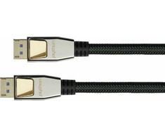 PYTHON Python DisplayPort 2.0 kabelis nailonu pintas juodas 1 m
