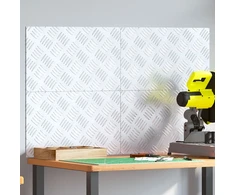Laiptų danga Stačiakampio 4 pcs Sidabro 50 x 30 cm Aliuminis