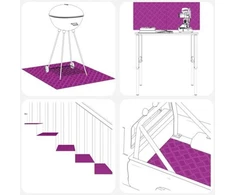 Laiptų danga Kvadrato 4 pcs Sidabro 40 x 40 cm Aliuminis