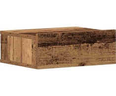 Pakabinamas naktinis staliukas, sena mediena, 40x32x15 cm, inžinerinė mediena