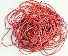 Q-Connect Gumytės 100g, 50mm, raudonos