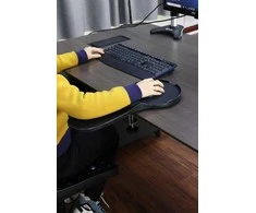 Laikiklis Q-Connect porankis su pelės kilimėliu ir riešo atrama, juodas (KF16947)