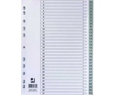 Q-Connect Q-CONNECT skirstytuvai, PP, A4, 225x297mm, 1-31, 31 lapas, pilka