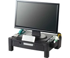 Q-Connect Q-Connect monitoriaus stovas, 43,4x33,6 cm, reguliuojamas aukštis, juodas