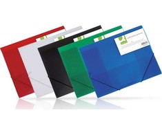 Q-Connect Aplankas PP su guma A4 transparent žalias