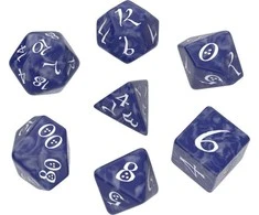 Q Workshop Classic Rpg Kauliukų Rinkinys Kobalto Ir Baltos Sp
