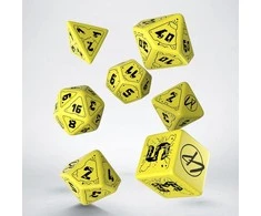 Q Workshop Cyberpunk Raudona RPG Danger Zone Kauliukų Rinkinys Geltonos Ir Juodos Sp