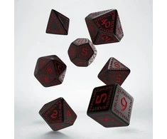 Dėlionė Q Workshop Runic Kauliukų Rinkinys Juodos Ir Raudonos Spalvos