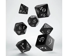 Q Workshop Classic RPG Kauliukų Rinkinys Juodos Ir Baltos Spalvos