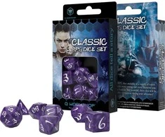 Q Workshop Classic Rpg Kauliukų Rinkinys Violetinės Ir Baltos
