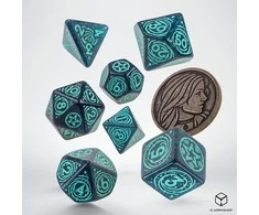 Dėlionė Q Workshop The Witcher Yennefer Kauliukų Rinkinys Tamsiai Mėlynos Ir Turkio Spalvos