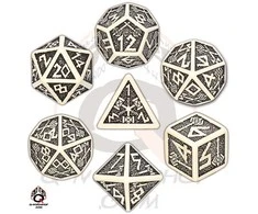 Dėlionė Q Workshop Dwarven Kauliukų Rinkinys (Smėlio Ir Juodos Spalvos)
