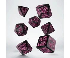 Q Workshop Call Of Cthulhu 7th Edition Kauliukų Rinkinys Juodos Ir Purpurinės Spalvos