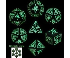 Q Workshop Call Of Cthulhu Kauliukų Rinkinys Juodos Ir Fluorescencinės Spalvos