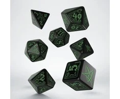Q Workshop Call Of Cthulhu Kauliukų Rinkinys Juodos Ir Žalios Spalvos