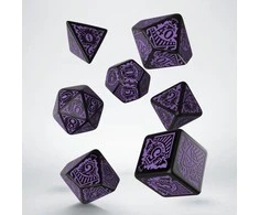 Q Workshop Call Of Cthulhu Orient Express Kauliukų Rinkinys Juodos Ir Violetinės Spalvos