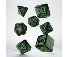 Q Workshop Call Of Cthulhu 7th Edition Kauliukų Rinkinys Juodos Ir Žalios Sp