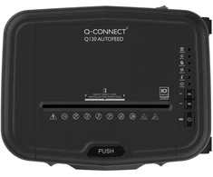 QConnect Q-CONNECT Q120 dokumentų smulkintuvas su automatiniu padavikliu, juodas (KF10486)