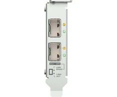 „Qnap QNAP QXG-25G2SF-BCM“ tinklo plokštė – tinklo adapteris – PCIe 4.0 x8 žemo profilio – 25 gigabito SFP28 x 2 – skirtas P/N: CAB-DAC15M-SFP28, CAB-DAC15M-SFPP, TRX-10GITSFPP-SR, TRX-25GSFP28-SR