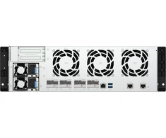QNAP TS-h1655XeU-RP-8G | 16 lizdų „seklus“ NAS serveris, „Intel“, 8 GB RAM, 2 x 10 Gb „Base-T“, RP, RACK